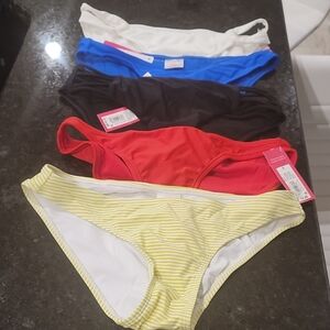 Set of 5 New Xhilaration Juniors' Colorful Bikini Bottoms